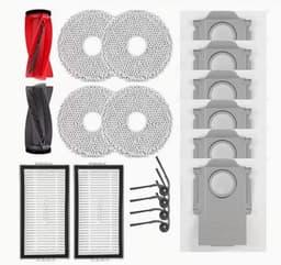 10R Accessoires voor Roborock Saros 10R, Qrevo CurvX Robotstofzuiger en Dweil, 1 Set Hoofdborstel, 2 HEPA-filters, 4 Zijborstels, 4 Dweilkussens, 6 Stofzakken — thumbnail 1