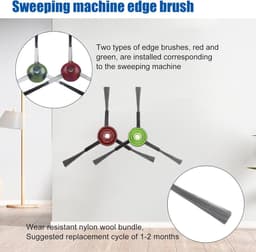 8 Stuks Zijborstels geschikt voor ECOVACS T8 AIVI/T8 MAX /N8 PRO - Stofzuigeronderdelen — thumbnail 5