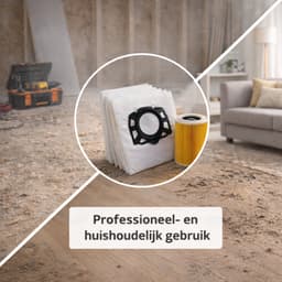10x Stofzuigerzakken & 1 filter geschikt voor Karcher WD2 Plus, WD3 (Battery), KWD1, KWD2, KWD3, WD3.200 - WD3.800 M - stofzuigzak stofzakken — thumbnail 3