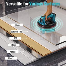 Elektrische Vacuüm Zuignappen voor Glas - Set van 2, 200 mm, LCD-Display, Max. Belastbaarheid 270 kg — thumbnail 2