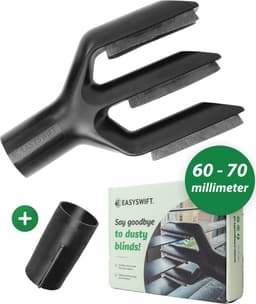 EasySwift Opzetstuk 60-70mm - Jaloezieën Reiniger - Lamellen reiniger - Stofzuiger Accessoires - Stofvrij - Universeel - Zwart (Alléén geschikt voor lamellen van 60 tot 70mm) — thumbnail 1