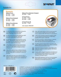 Scanpart HEPA stofzuiger filter H12 - Geschikt voor Rowenta - ZR002901 - Alternatief — thumbnail 2