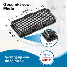 DEGG® - Onderhoudspakket - Geschikt voor Miele GN + Hepa Airclean Filter - 10x Stofzuigerzakken - 1 Hepa Airclean 50 (vervangt SF-HA 50) - Combideal — thumbnail 5
