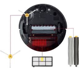Onderhoudsset geschikt voor iRobot Roomba 800 & 900 set Borstel & HEPA filters zijborstels kit onderdelen reserve vervanging robot stofzuiger — thumbnail 5