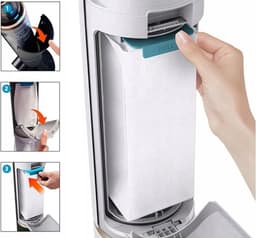 10 x Zak voor schoonmaakstation SAMSUNG BESPOKE JET - Hoogwaardige vervanging - VCA-ADB952 - Synthetische microvezelzak voor stof, vuil voor schoonmaakstation - het onderdeelnummer van het origineel is: Samsung VCA-ADB952 — thumbnail 5
