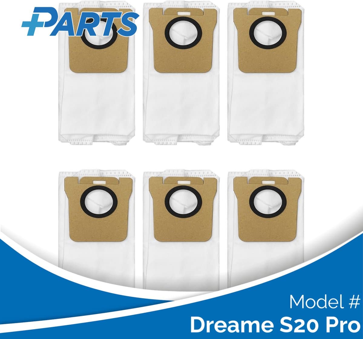 Dreame S20 Pro Stofzakken (6 Stuks, Plus.Parts® alternatief voor RDB3) — afbeelding 1