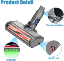 Geschikt voor Dyson Gemotoriseerde borstel compatibel met V6 DC58 DC59 DC61 DC62 gemengde borstelrol voor harde vloeren met groen licht — thumbnail 5