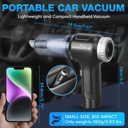 Draadloze Handstofzuiger 3-in-1: Mini Stofzuiger voor Auto en Huis met 11000PA zuigkracht — thumbnail 4