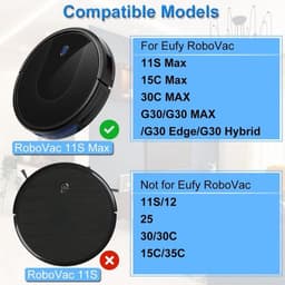 Accessoireset Vervangende onderdelen geschikt voor Eufy RoboVac G30 Edge/11S Max/15C Max/30C MAX/G30/G30 MAX/G30 Hybrid Robotstofzuiger, 1 x hoofdborstel, 3 x HEPA-filters, 6 x zijborstels (10 stuks) — thumbnail 3