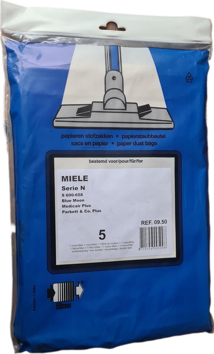 papieren stofzakken - voor de MIELE N serie - — afbeelding 1