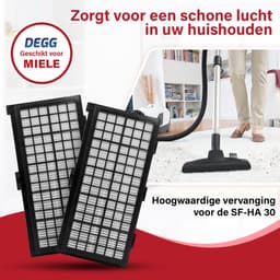 DEGG® - Hepa Filter - Vervangt SF-HA 30 - Geschikt voor Miele - Hepa Airclean Filter - COMBIDEAL - 2 STUK(S) — thumbnail 4