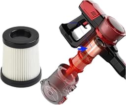2-stuks filtervervanging spatronen - Geschikt voor TINECO - Gemakkelijk schoon te maken - Accessoires voor stofzuigerfilters - Onderdelen voor stofzuigers - Gemakkelijk te installeren - Filter Set Geschikt - Stofzuiger Onderdelen - Wit — thumbnail 4