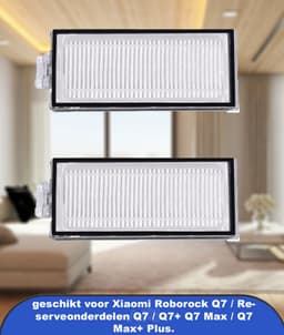 Accessoires geschikt voor Xiaomi Roborock Q7 / Reserveonderdelen Q7 / Q7+ Q7 Max / Q7 Max+ Plus. 2 stuks filters — thumbnail 1