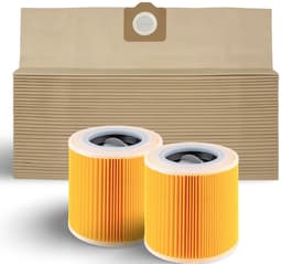 DEGG® - Mega Set – 20 Stofzuigerzakken + 2 Patroonfilters | Geschikt voor Kärcher WD3 / MV3 Serie | Bespaar op onderhoud – Vervangt 6.959-130.0 & 6.414-552.0 — thumbnail 1