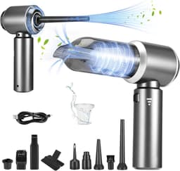 Draagbare Stofzuiger 15000 Pa - 4-in-1 Draadloze Accu Stofblazer voor Auto en Huisdierharen — thumbnail 1