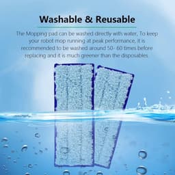 Wasbare en herbruikbare vervangende natte dweilpad compatibel met iRobot Braava Jet 240, 241, 244, 245, 250 robot, blauw, 3-pack. — thumbnail 2