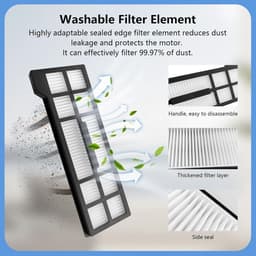 29-delige accessoireset voor Eufy X10 Pro Omni robotstofzuiger, 2 rolborstels, 6 zijborstels, 6 stofzakken (actieve kool), 4 HEPA-filters, 8 reinigingsdoeken, 2 reinigingsborstels, 1 — thumbnail 2