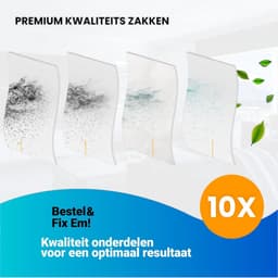 Fixem® stofzuigerzakken geschikt voor Philips, AEG, Electrolux, Tornado, Zanussi - PowerGo - nr. Classic Long Performance - PH99 - FC8021/03 - FC8021/05 - GR201 - GR201S - GR201SM - S Bag - 10 Stuks — thumbnail 5
