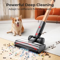 Steelstofzuiger - Stofzuiger - Draadloze - Vacuum Cleaner - 550W - 45kPa Zuigkracht - LED Touchscreen – Tot 60 Min Gebruiksduur – Brushless Motor — thumbnail 2