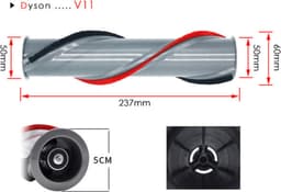 Borstelwals vervanging geschikt voor Dyson V11 Turbo Zuigmond Roller — thumbnail 2
