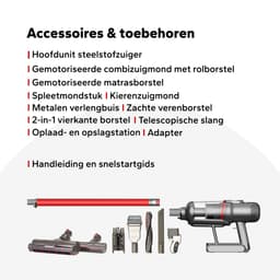 Puppyoo T12 Mate Steelstofzuiger met Dubbele Borstelkop - Handstofzuiger - Zilver — thumbnail 4