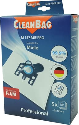 CleanBag Professional stofzuigerzakken 5 stuks - Geschikt voor Miele S241-256i, S290-S299, S300i-S399, S500-S578, S700-S799, S4000-S4999, S6000-S6999, Compact C1, Compact C2 & Complete C1 - FJM - Inclusief 2 filters - Alternatief — thumbnail 1