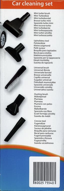 Scanpart stofzuiger borstel opzetstukken set - Speciaal geschikt voor auto interieur - Geschikt voor AEG Bosch Electrolux Miele Moulinex Nilfisk Panasonic Philips Rowenta Siemens - Universeel - 5 borstels — thumbnail 5