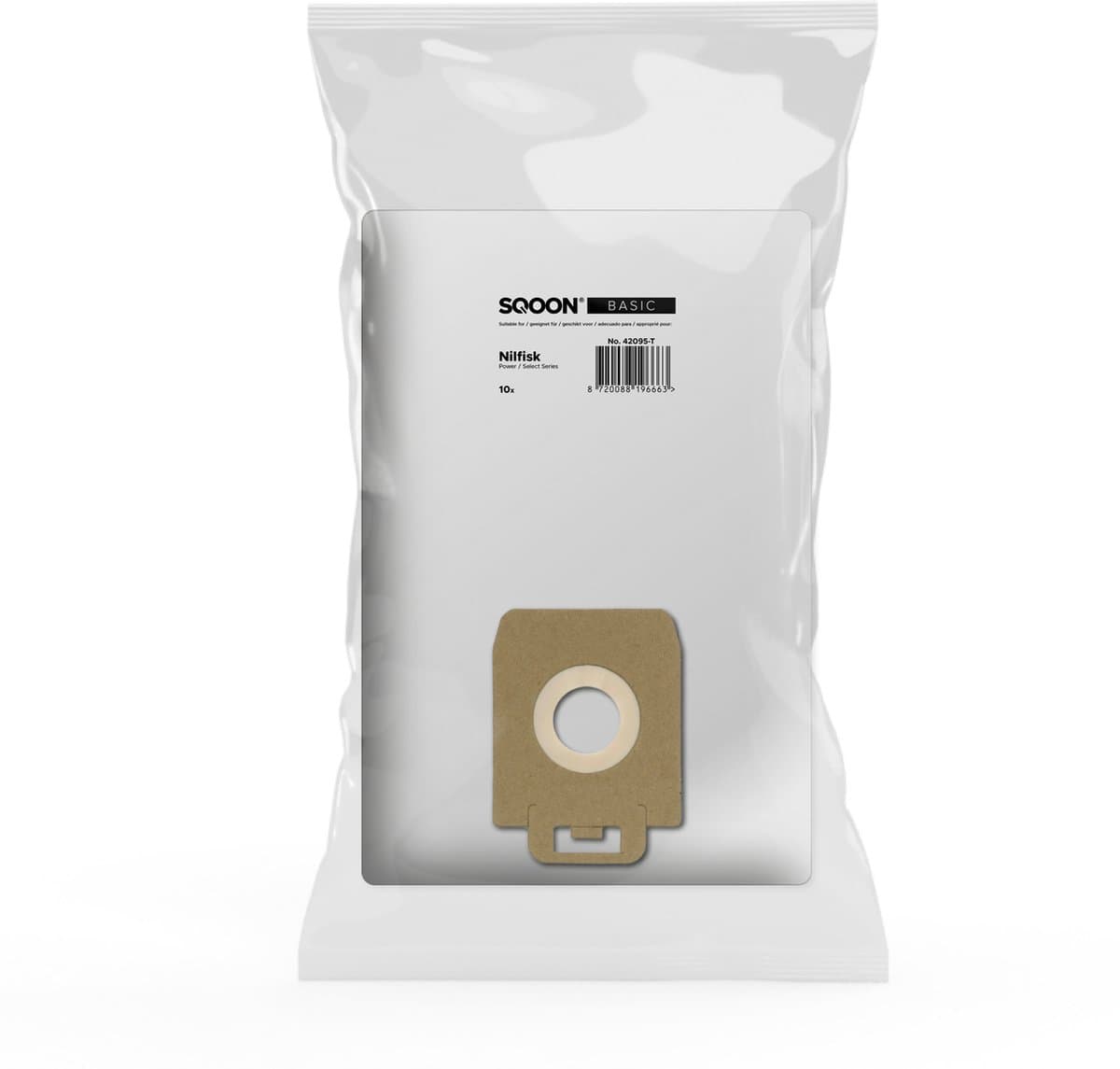 SQOON® Stofzuigerzakken Geschikt voor Nilfisk Power en Select Series - Hoogwaardige kwaliteit - 10 stuks — afbeelding 1