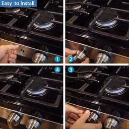 2-delige set knoppen voor oven/kookplaat voor het AEZ73453509 gasfornuis/oven, geschikt voor LG gasfornuizen/ovens en geschikt ter vervanging van de volgende modellen: LRG3036ST, LDG3036ST, AEZ36ST, 72909, 008, AP5669773, 2347547, PS7321756. — thumbnail 4