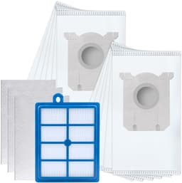 Sillar Set 12x Stofzuigerzak - microvezel - 1x Hepa filter, 3x filters universeel - vervangend - 3-laags filtersysteem - geschikt voor stofzuigers AEG Electrolux Philips — thumbnail 1