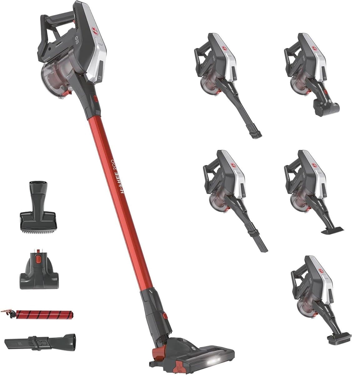 Accustofzuiger - Draadloze stofzuiger Steelstofzuiger - Huis Schoonmaken - Dubbele LED Verlichting - 40 minuten - Rood — afbeelding 1