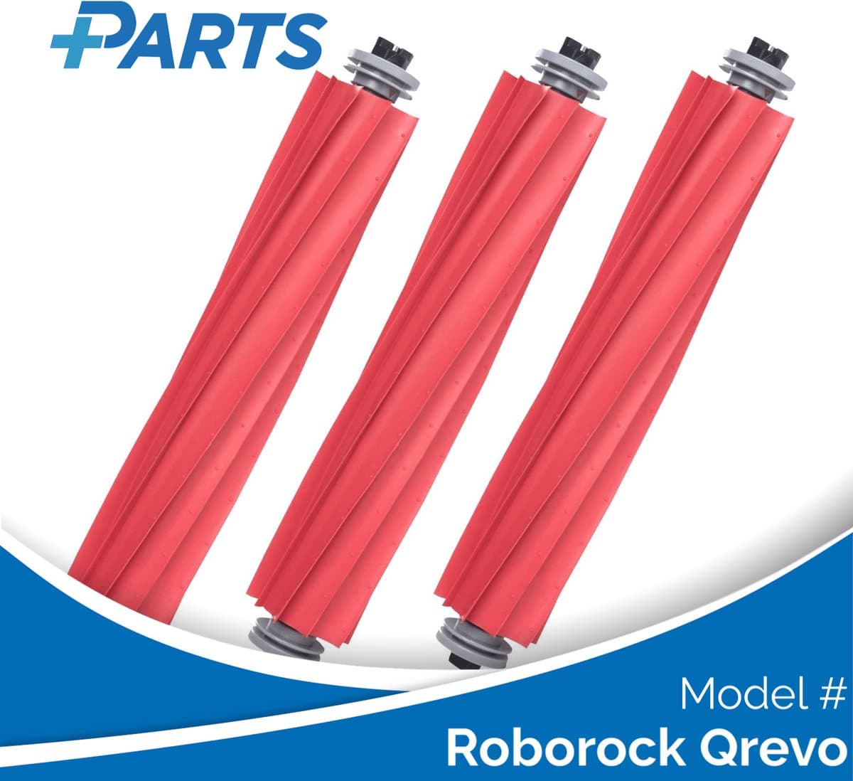 Roborock Qrevo Borstels (3 Stuks, Plus.Parts® alternatief voor 8.02.0079) — afbeelding 1