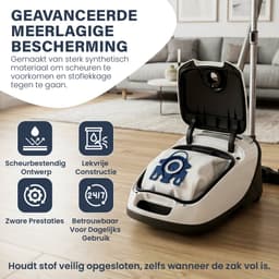 Montzys® Stofzuigerzakken Geschikt voor MIELE - 12 Stuks & 2 Filters - Geschikt voor Complete C3, C2, Classic C1, S8, S5, S2 — thumbnail 3