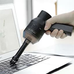 Mini Stofzuiger - Computer Reiniger - Bureau Schoonmaken - USB Aangedreven - 20.9 cm - Zwart — thumbnail 3