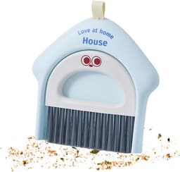 Veegset met Bezem - Mini Stoffer - Huishoudelijk Schoonmaken - Zachte Beschermende Borstels - Compact Formaat - Blauw — thumbnail 5