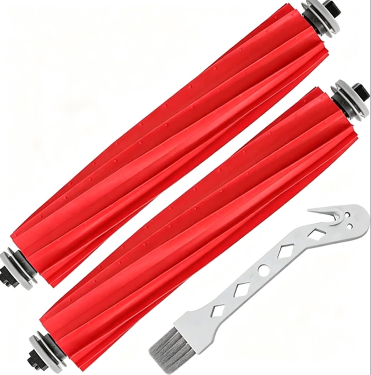 3 stuks hoofdborstelset - 2 Hoofdborstel en 1 Reinigingsborstel - Voor Roborock Qrevo S, Qrevo Pro, Qrevo MaxV, QRevo Plus , P10 PRO , P10S , P10 PURE — afbeelding 1