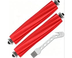 3 stuks hoofdborstelset - 2 Hoofdborstel en 1 Reinigingsborstel - Voor Roborock Qrevo S, Qrevo Pro, Qrevo MaxV, QRevo Plus , P10 PRO , P10S , P10 PURE