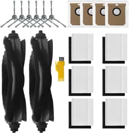 19-delige Accessoireset geschikt voor Eufy Clean L50 / L60 - Onderdelen Pakket - 2x Hoofdborstel - 6x Zijborstels - 6x Filters - 4x Stofzakken - Reserveonderdelen Set — thumbnail 1