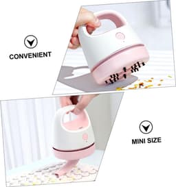 Draagbare Mini Stofzuiger - Tafelreiniger Kruimeldief - Bureau Schoonmaken - USB Oplaadbaar - 9.9 x 8.6 cm - Roze — thumbnail 2