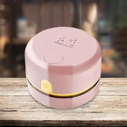Mini Stofzuiger - Tafel Kruimeldief - Bureau Schoonmaken - Oplaadbaar Ontwerp - Compact Formaat - Roze — thumbnail 3