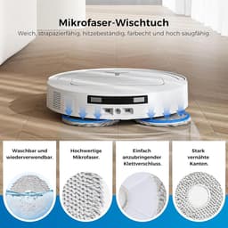 8 stuks schoonmaakdoeken voor Ecovacs Deebot T50 Omni/T50 Pro Omni/T30/T20/X2/X1 serie, spin reinigingspads - PromoHome — thumbnail 2