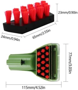 Stofzuigeraccessoires0-7,6 cm (3 inch) groene tapijtreinigingsborstel | Vervangingsborstel geschikt voor Bissell Small Green | Passend voor staande en draagbare tapijtreinigers — thumbnail 2