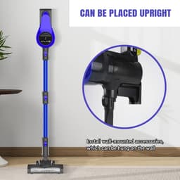 Cellista Draadloze Stofzuiger 20.000Pa - Steelstofzuiger Zakloos - Handstofzuiger met HEPA Filter - Wandmontage - LED Verlichting - 21V — thumbnail 2