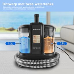 Draagbare Tapijtreiniger met Dubbele Watertank - Voor Hardnekkige Vlekken & Huisdiergeurtjes — thumbnail 4