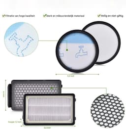 GELLDG HEPA-filterset – 3-delige set – Geschikt voor Rowenta Compact Power Cyclonic Force zakloze stofzuigers – Vervangingsfilters / Onderdelen – Geschikt voor RO3731EA, RO3753EA, RO3786EA, RO3798EA, RO3718EA, RP3721EA (ZR005901) — thumbnail 2