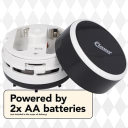 Mini-zuiger - Kleine stofzuiger - Kleine klusjes - Op batterijen - 33 cm - Zwart/wit — thumbnail 5