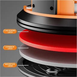 Vacuüm Zuignap - Glaslifter Zuiger - Materiaal Verplaatsen - Krachtige Borstelloze Motor - 20cm Diameter - Zwart Oranje — thumbnail 2