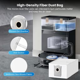 24-delige vervangingsset voor Ecovacs Deebot T50 Pro Omni / T50 Pro Omni Gen2 / T50 Omni robotstofzuiger, inclusief 1 hoofdborstel, 6 stofzakken, 4 filters, 6 zijborstels, 6 dweilpads en 1 reinigingsaccessoire — thumbnail 3