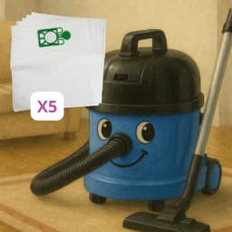 Stofzuigerzakken - Microvezel Zakken - Stofzuigen Thuis - 5 Stuks Pakket - 15 Liter - Wit — thumbnail 1