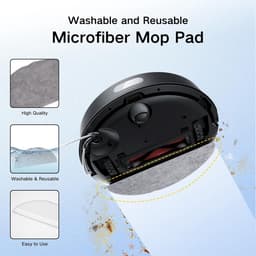 10 stuks Reserve Accessoires voor met Roborock Q7 M5/M5+, Q7 L5/L5+ Robotstofzuiger - 1 Hoofdborstel, 3 Filters, 4 Zijborstels, 2 Dweildoeken — thumbnail 5